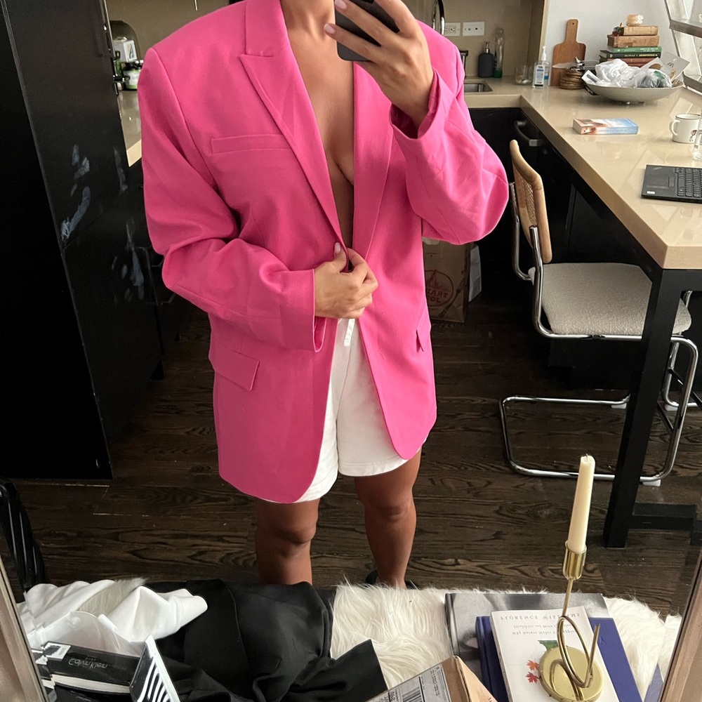 Zara oversize blazer pink size M